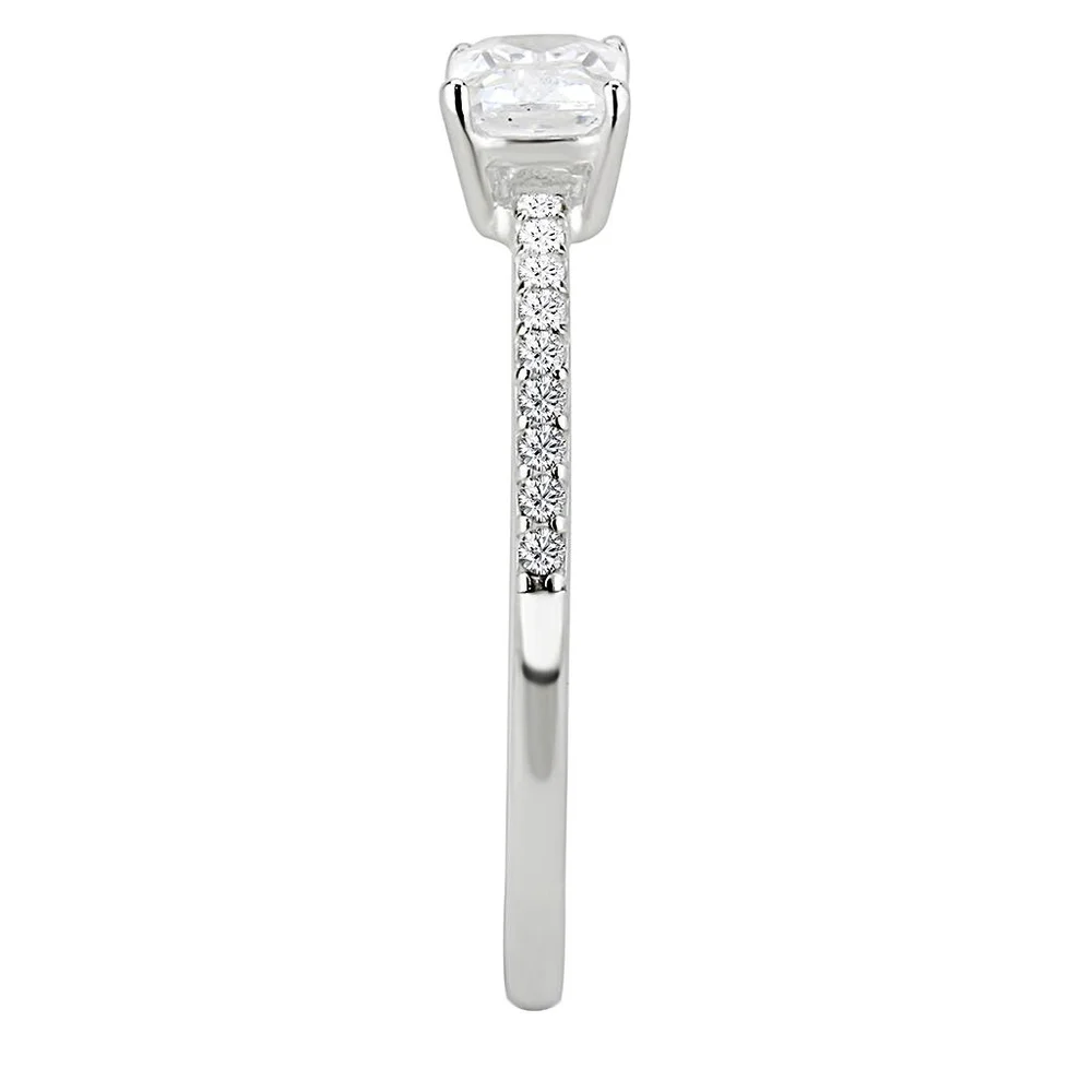 Lowest Price Jewelry Cheapest Stainless CZ Women's Wedding Rings Free Shipping - Picture 5 of 8